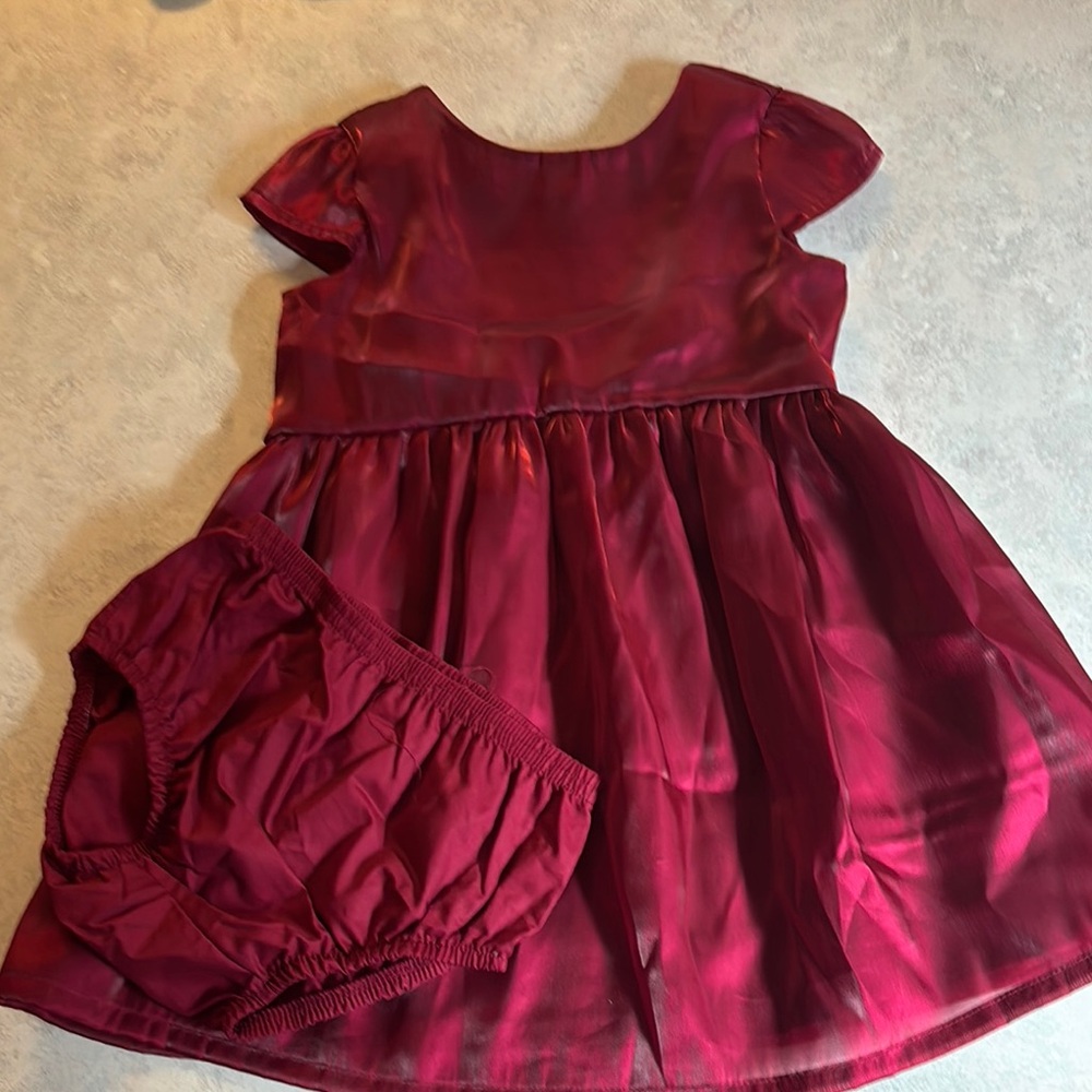 Carter's Rich Red Baby Dress with Bloomers